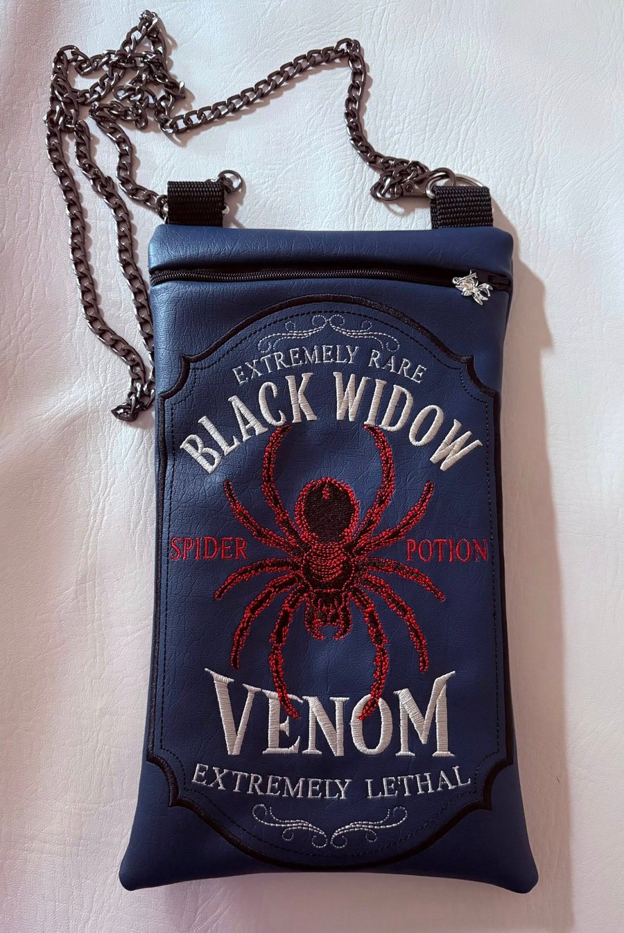 Embroidered Alchemist inspired Black Widow Bag 