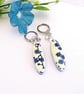 Long Oblong Floral Earrings