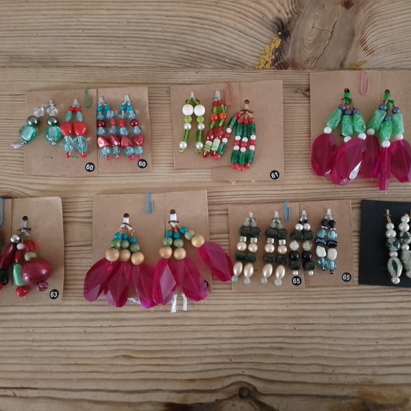 sets of colour coordinated beaded gift decorations