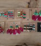 sets of colour coordinated beaded gift decorations