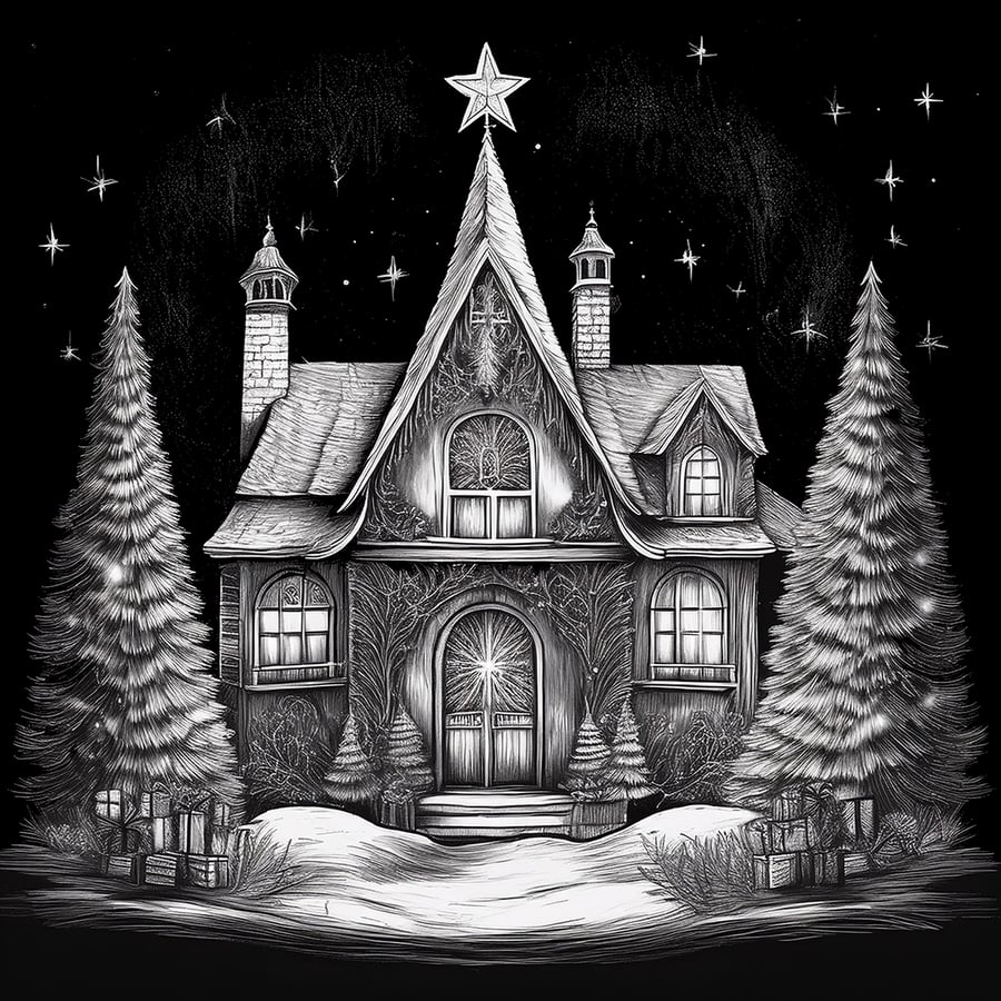 laser engraved slate coaster x-mas design no: 34