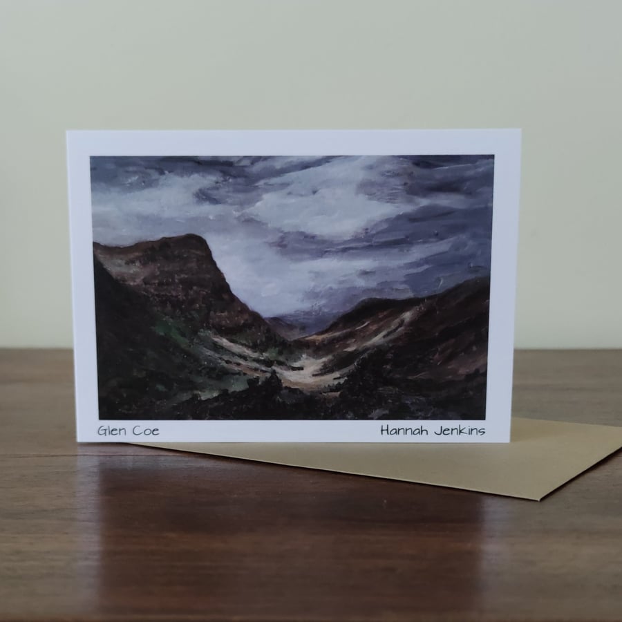 Glen Coe, Hikers Heaven Greeting Card Collection, Highlands Mini Landscape, 