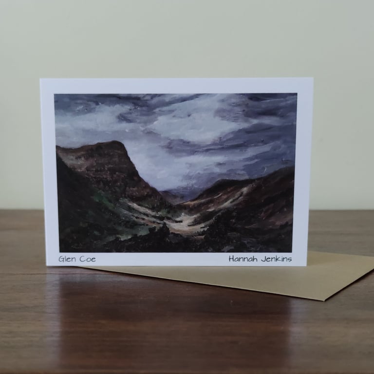 Glen Coe, Hikers Heaven Greeting Card Collection, Highlands Mini Landscape, 