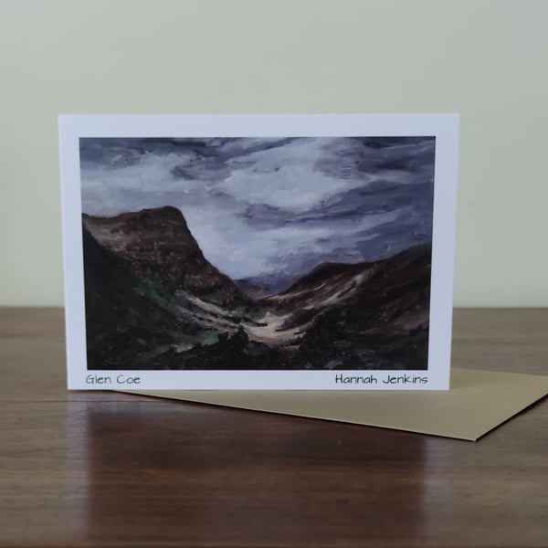 Glen Coe, Hikers Heaven Greeting Card Collection, Highlands Mini Landscape, 