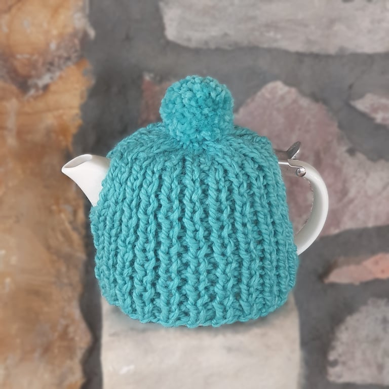 Tea Cosy, Cozy, Tea Pot Cover, Suki, For Life Compatible, Hand Knitted, Stump
