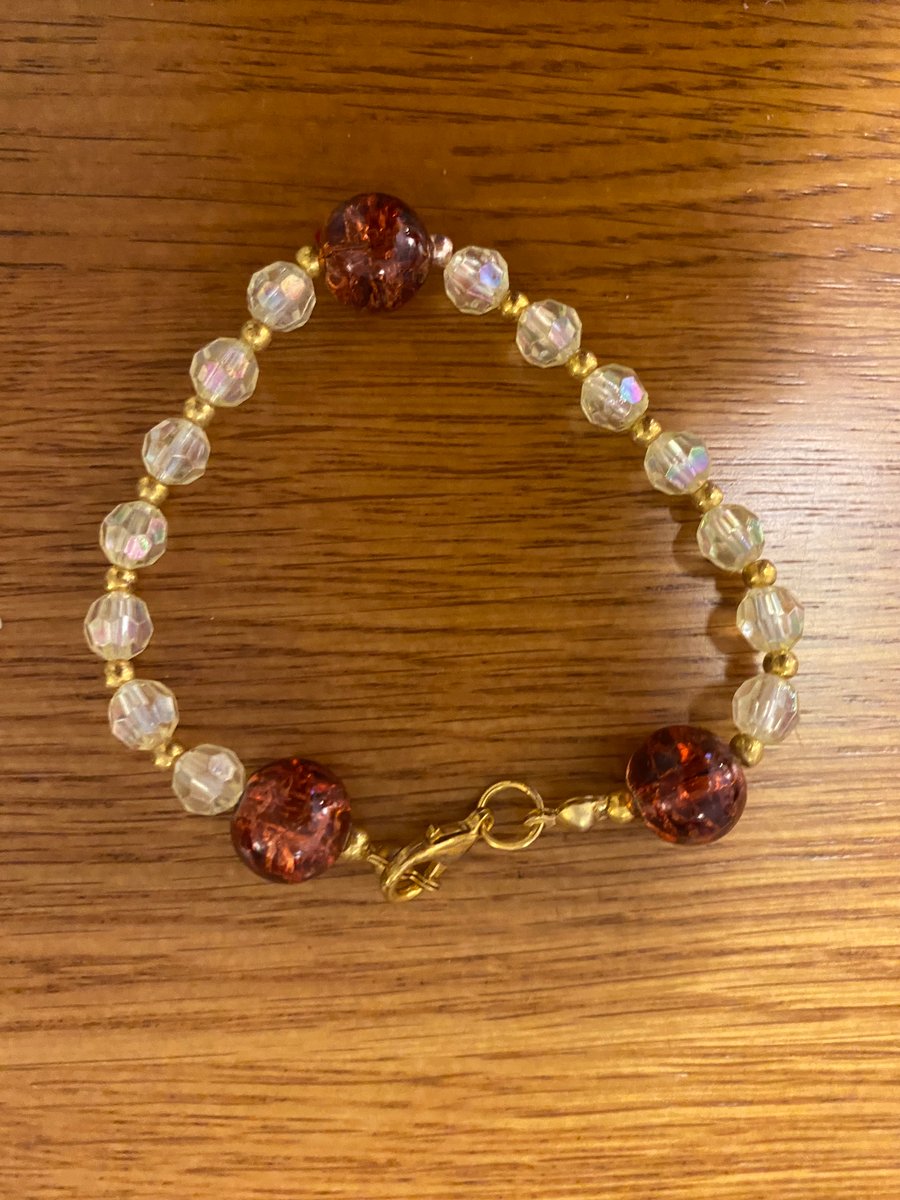 amber beaded bracelet