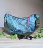 Large Cross Body Dumpling or Sling Bag with Water Repellant Leaf Design 