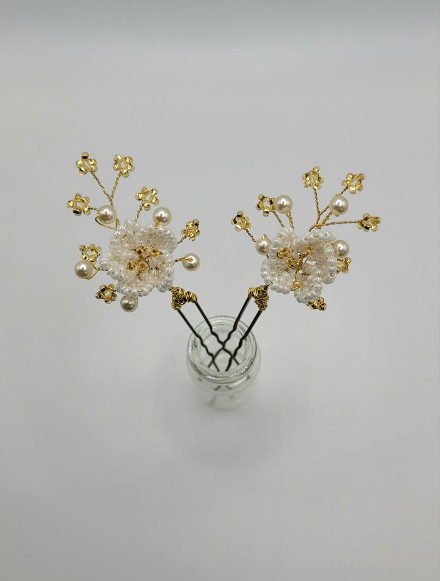 Sif Flower Hairpins (Pair)