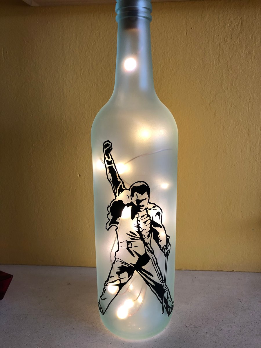Freddie Mercury - Queen. LED Bottle Light - Music Memorabilia 