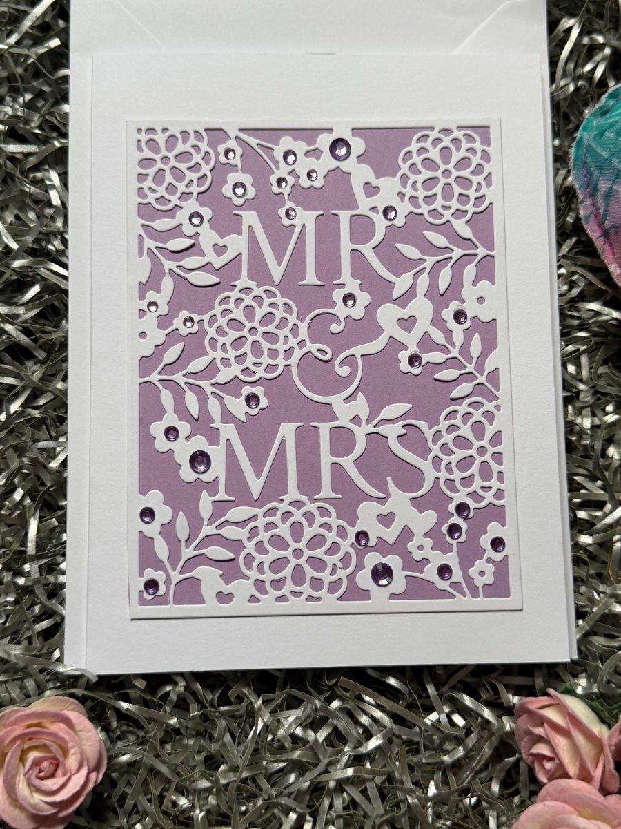 Handmade wedding day card 