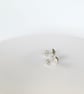 Organic Silver Stud Earrings - Image 4
