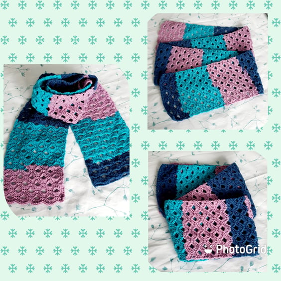 Long scarf, crochet 