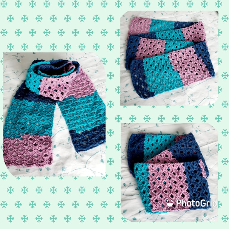 Long scarf, crochet 