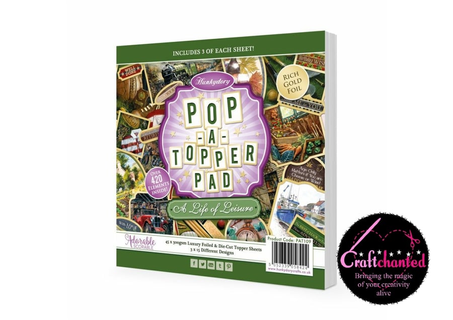Hunkydory - Pop-A-Topper Pads - A Life Of Leisure