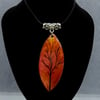 Artisan hand painted tree pendant