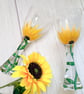 Wine Glass Hand Painted with Sunflowers  - Image 10