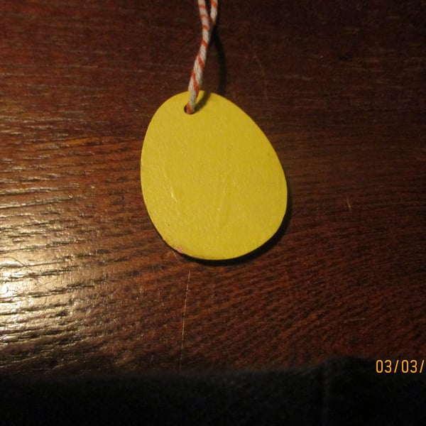 Pale Yellow Wooden Eggs