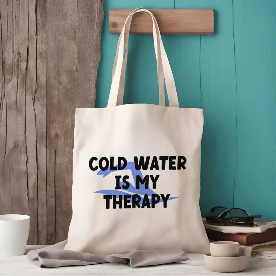 Cold Water Therapy Swimming Tote Bag - Swimming Gifts 