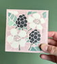 Mosaic Floral Art - Blackberry Mosaic Wall Plaque in Pastel Pink - Image 1