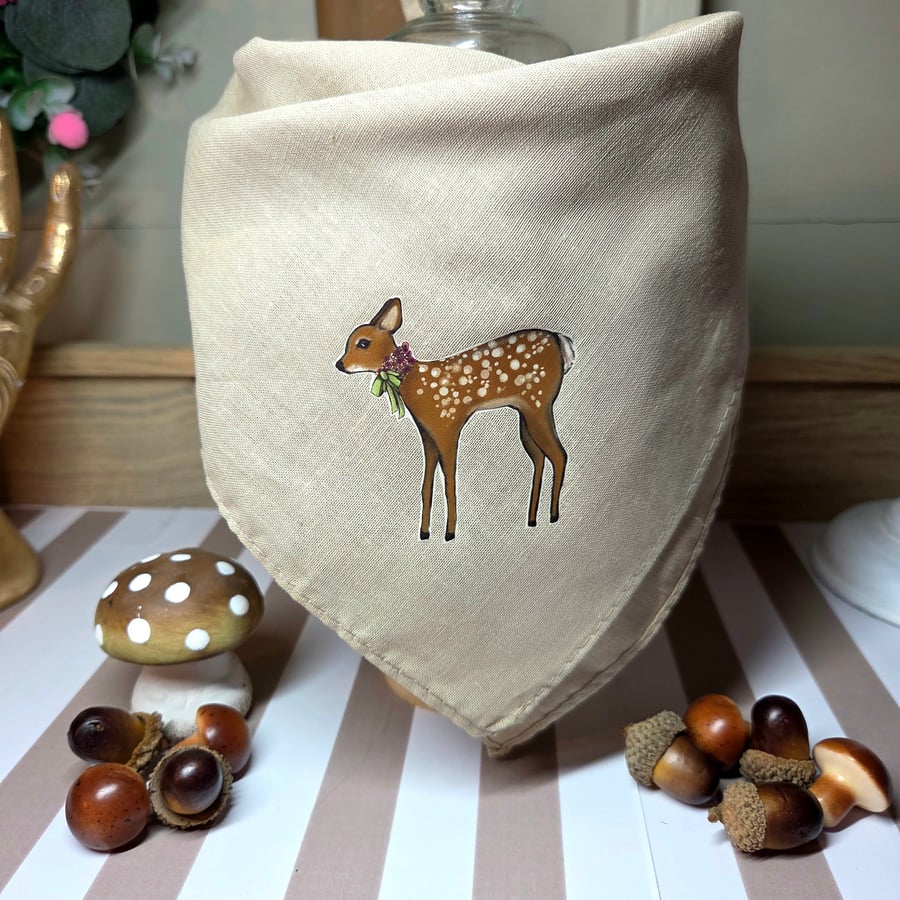 Dainty Deer Scarf Bandana Neck Triangle 