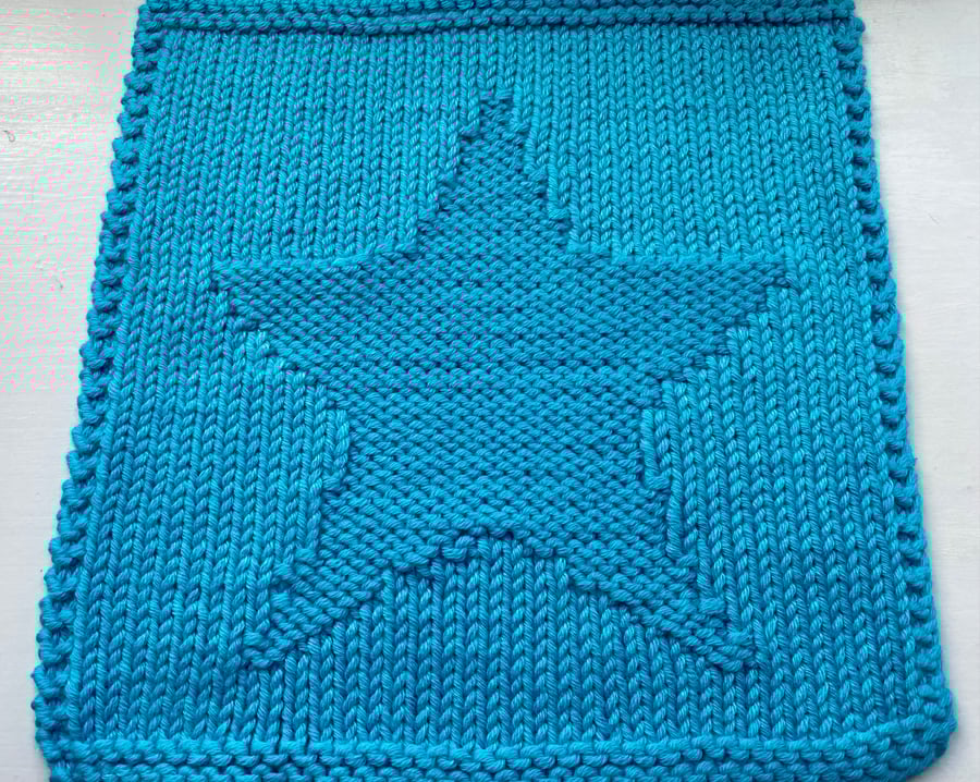 Hand-knitted Baby Washcloth - Cotton Blend