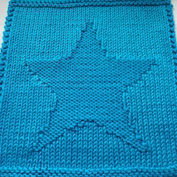 Hand-knitted Baby Washcloth - Cotton Blend