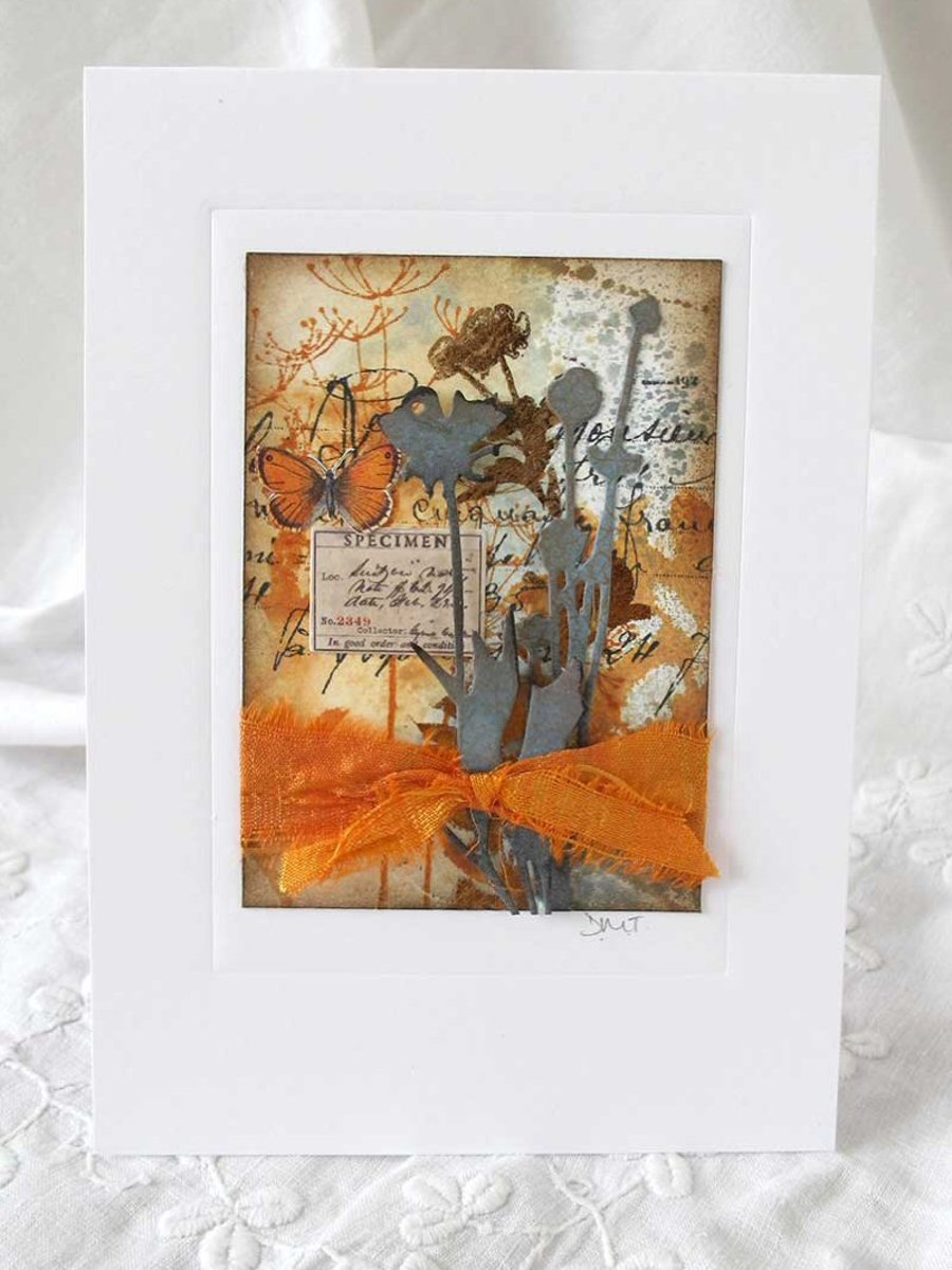MIXED MEDIA  ART CARD FOR ANY OCCASION