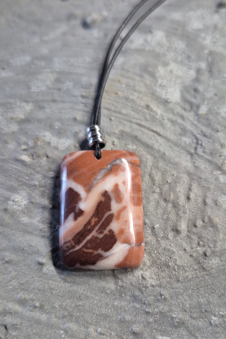 Coconut Jasper Oblong Pendant