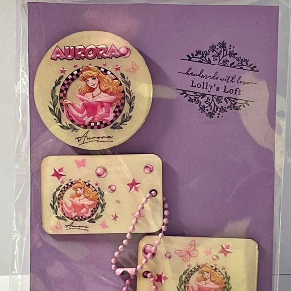 Aurora Princess Set – Magnet & Keyrings