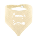 Personalised embroidered muslin bandana dribble bibs