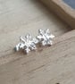 Sterling silver snowflake ring, Winter stacking ring, All sizes made to order - Image 7