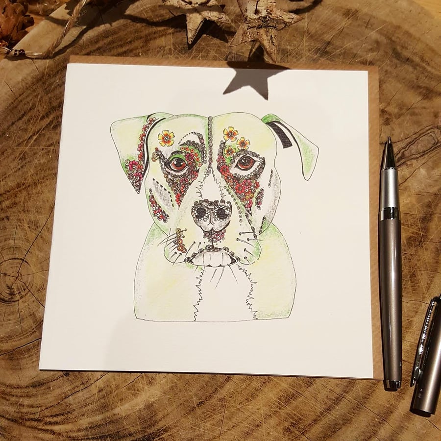 Staffordshire Bull Terrier Greeting card 