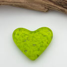 Green Fused Glass Heart