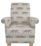 Leopards Natural Fabric Adult Chair Armchair Accent Nursery Animals Small 