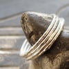 Four Sterling Silver Skinny Rings