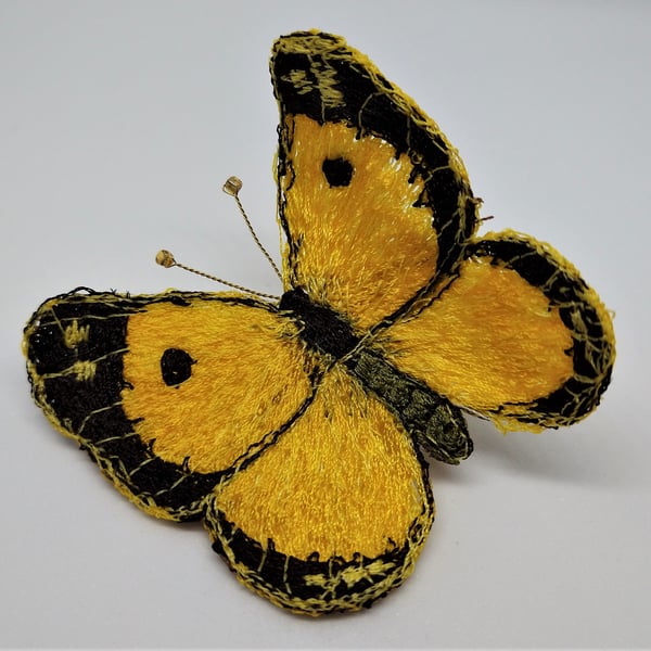 Clouded Yellow Butterfly Brooch
