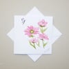 hand painted daisies original art greetings card ( ref FA83 A7 )
