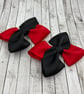 Black and Red Square Double with Bows on Clips (pair) - Image 2