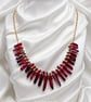 Garnet Fringe Necklace