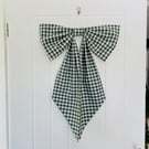 Oversized Bow - Bottle Green Gingham 