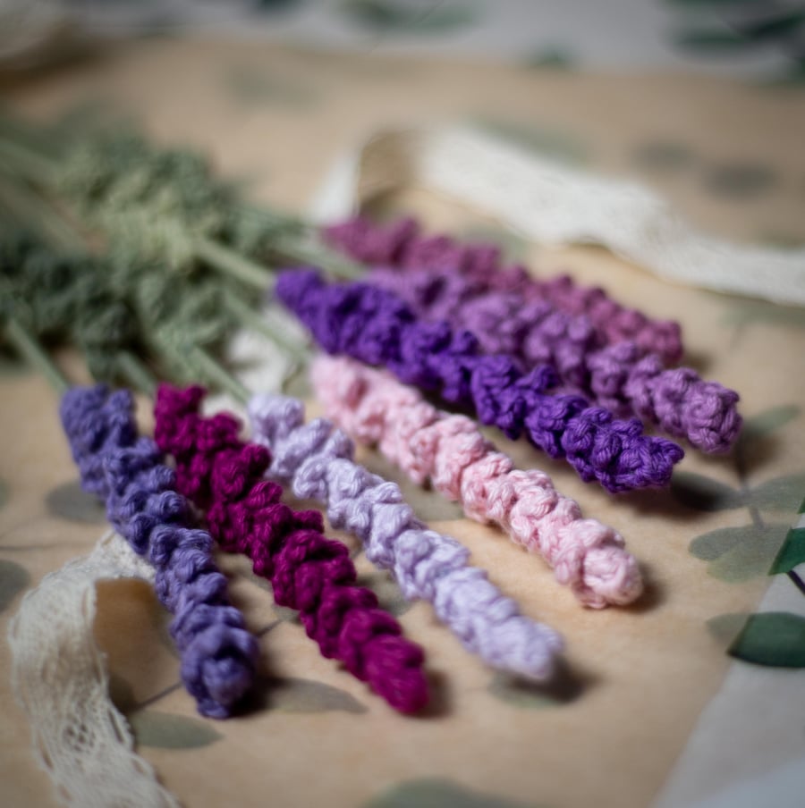 Crochet Lavender Bouquet (Cheerful Colour Palette)