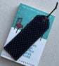 Bookmarks Japanese Fabric Indigo Blue Ditsy Flowers