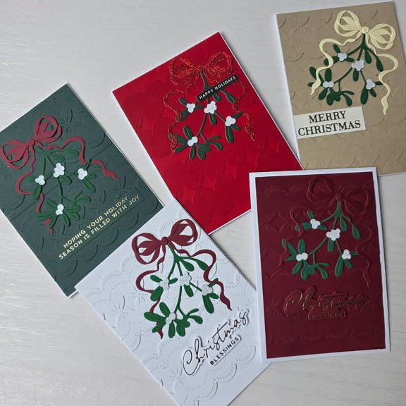 Christmas mistletoe card (style 2)