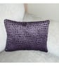 Purple Velvet 12x16 Oblong Cushion Pillow Cover 16"x12" Black 40x30cm - Image 3