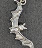 Bat pendant, Bat necklace, Spooky silver pendant - Image 4