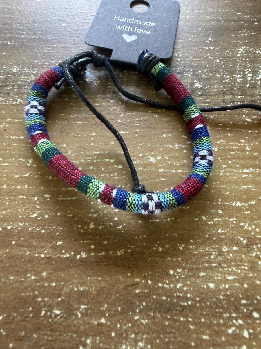 Handmade Multicolor Woven Adjustable Bracelet 