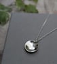 Sterling Silver Honeycomb Pattern Disc Necklace - JBJ2074 - Image 3