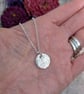 Sterling Silver Spiral Pattern Disc Necklace - JBJ2062 - Image 2