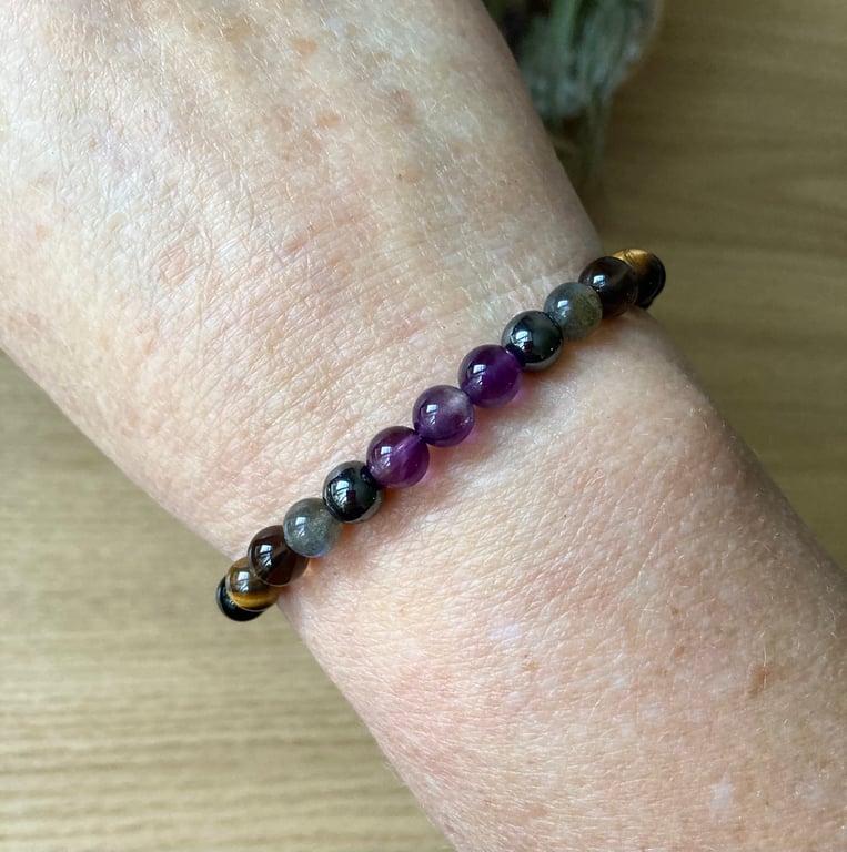 Negative Energy Protection Gemstone Bracelet 
