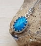 Small Sterling silver Turquoise pendant. December birthstone necklace - Image 2
